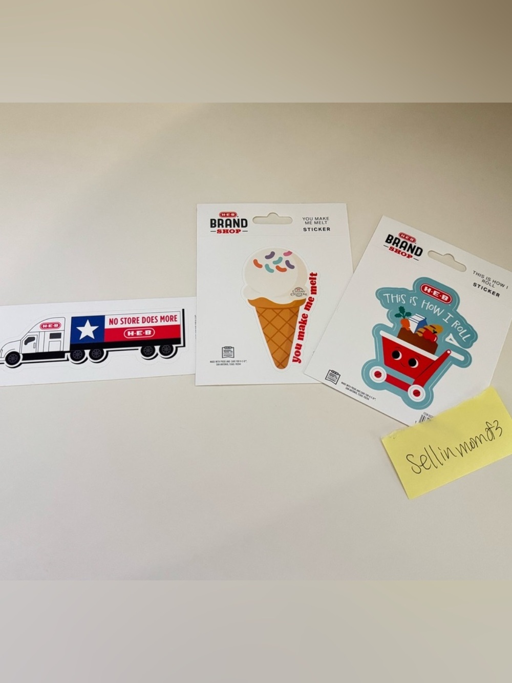 NEW HEB stickers summer grocery truck sold out!